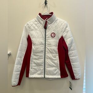 Women's Alabama Crimson Tide White and Red Quilted Jacket